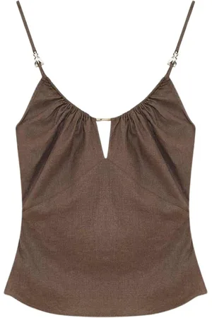 Patrizia Pepe Top, Dame, Brun, XS, Uld, Stilfuld TOP Art. 2C1610A584