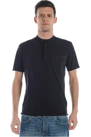 D.A. Daniele Alessandrini Top, Herre, Blå, S, Bomuld, ST Polo Shirt