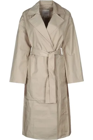 Calvin Klein Frakke, Dame, Hvid, S, Bomuld, Cotton Trenchcoat