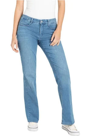 Mac Jeans, Dame, Blå, XS, Uld, Boot-cut Jeans