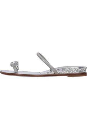 Casadei Sko, Dame, Grå, 35 EU, Uld, Sandal Sølv