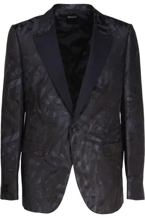 Ermenegildo Zegna Jakke, Herre, Blå, L, Satin, Blazer