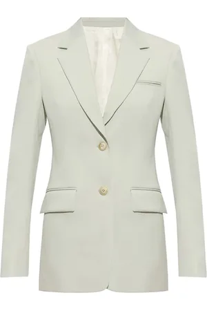 Lanvin Jakke, Dame, Grøn, S, Uld, Enkeltknappet blazer