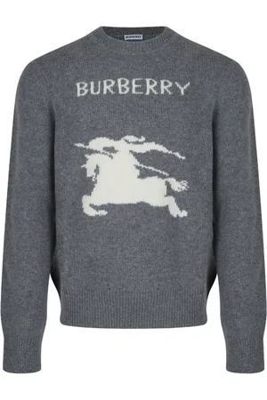 Burberry Strik, Herre, Grå, L, Grå sweater