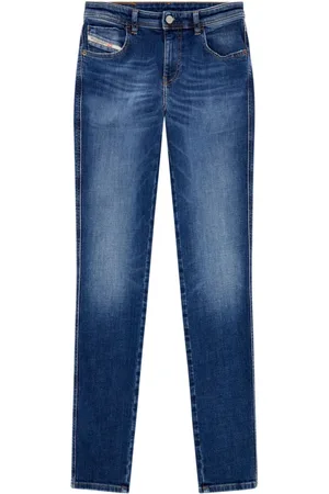 Diesel Jeans, Dame, Blå, W26, Bomuld, Slim-fit Jeans