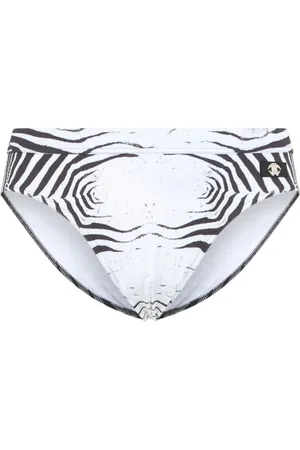 Roberto Cavalli Badetøj, Herre, Sort, 2XL, Zebra Print Swim Briefs