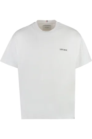 Les Deux Top, Herre, Hvid, XS, Bomuld, Diego Logo Bomulds T-shirt
