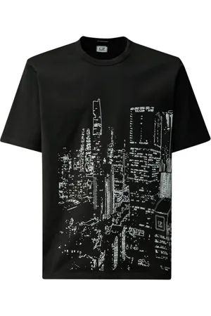 C.P. Company Top, Herre, Sort, 2XL, Bomuld, Sort bomulds T-shirt