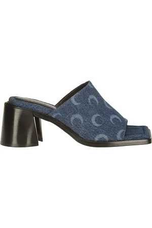 Marine Serre Sko, Dame, Blå, 35 EU, Denim, MS Mule Hæle