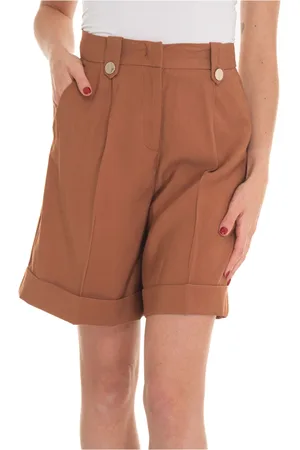 Liu Jo Shorts, Dame, Brun, L, Polyester, High-Waisted Bermuda Shorts