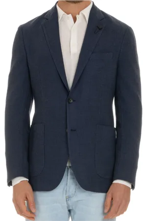 LARDINI Jakke, Herre, Blå, 3XL, Blå Skræddersyet Jakke