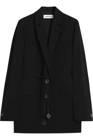 Lanvin Jakke, Dame, Sort, S, Uld, Deconstructed Vest