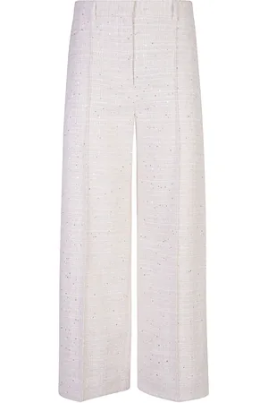 ELEVENTY Bukser, Dame, , L, Bomuld, Cropped Sequin Bukser