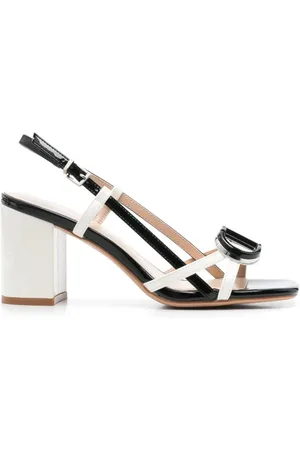 Twin-Set Sko, Dame, Sort, 37 EU, Sorte Slingback Sandaler med Mellemhæl