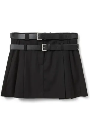 Sofie Schnoor Nederdel, Dame, Sort, XS, Polyester, Ranisw Nederdel med Bælte i Sort