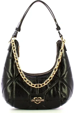 Moschino Taske, Dame, Sort, ONE SIZE, Uld, Geometrisk Hobo Taske