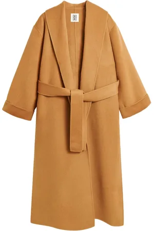 By Malene Birger Frakke, Dame, Brun, L, Uld, Minimalistisk Uldfrakke