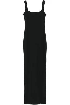 Entire Studios Kjole, Dame, Sort, XS, Nylon, Elegant Maxi Kjole