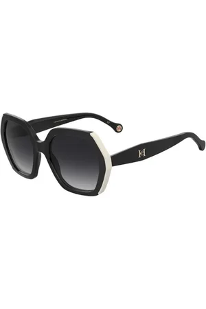 Carolina Herrera Tilbehør, unisex, Sort, 55 MM, Sort & Hvide Solbriller