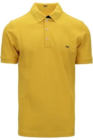 FAY Top, Herre, Gul, L, Bomuld, Button Polo Shirt