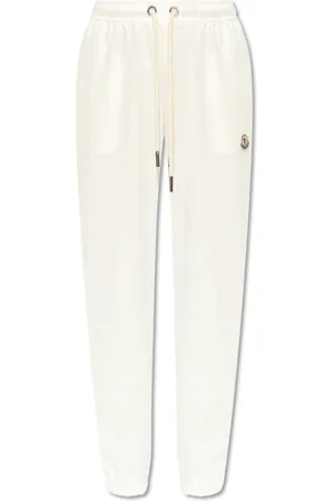 Moncler Bukser, Dame, Hvid, M, Bomuld, Cotton Sweatpants