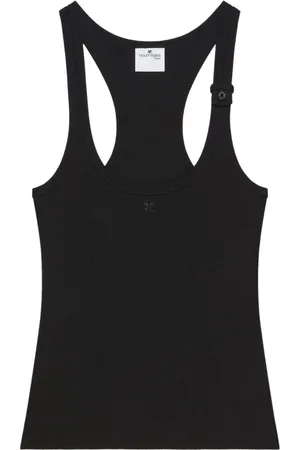 Courrèges Top, Dame, Sort, M, Bomuld, Sort Top