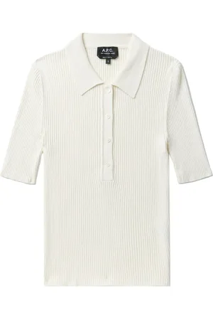 A.P.C. Top, Dame, Hvid, M, Bomuld, Danae Pima Bomulds Polo Shirt