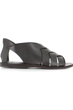 Officine creative Sko, Dame, Brun, 38 1/2 EU, Læder, Mørkebrune Læderflet Sandaler