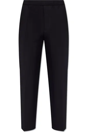 Lanvin Bukser, Herre, Sort, L, Bomuld, Pleat-front Bukser