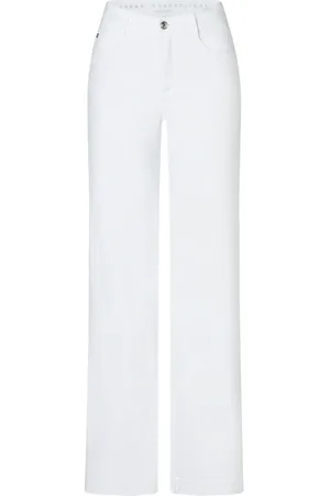 Mac Jeans, Dame, Hvid, XS, Bomuld, Wide Leg Jeans