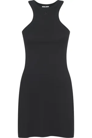 Courrèges Kjole, Dame, Sort, M, Bomuld, Jersey Mini Kjole