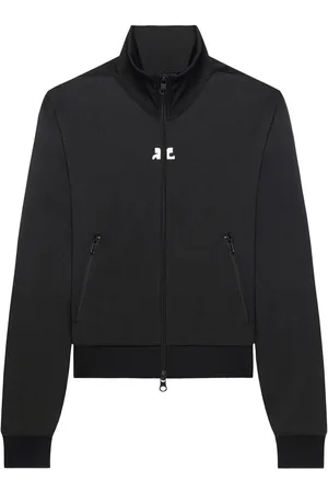 Courrèges Sweathshirts & Hoodies, Dame, Sort, S, Polyester, Jersey Zip Jacket