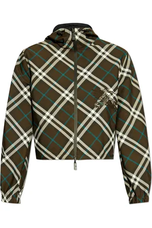 Burberry Jakke, Dame, Flerfarvet, L, Polyester, Vendbar Hættejakke