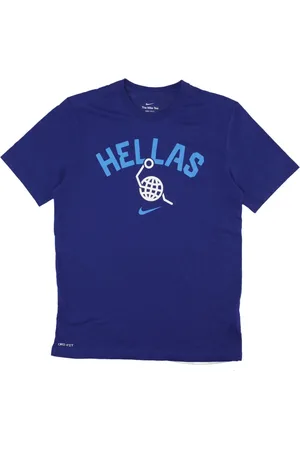 Nike Top, Herre, Blå, XL, Bomuld, 2024 Grækenland Basketball Tee Dyb Blå