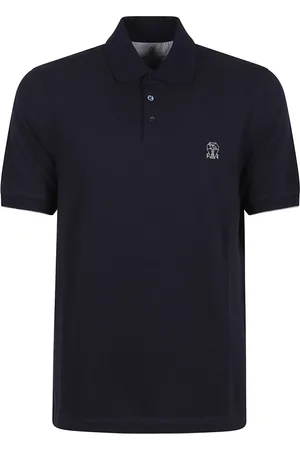 Brunello Cucinelli Top, Herre, Blå, XL, Bomuld, Blå T-shirt til mænd