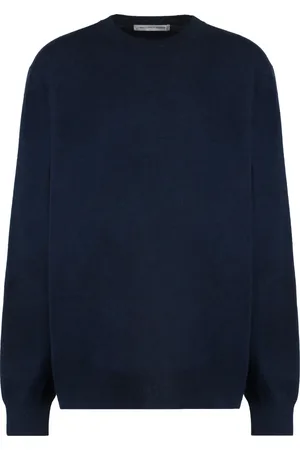 Comme des Garçons Strik, Herre, Blå, XS, Uld, Ribstrikket Uldsweater