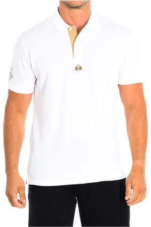 La Martina Top, Herre, Hvid, 3XL, Bomuld, Kortærmet poloshirt