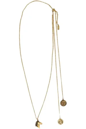 Chloé Tilbehør, Dame, Gul, ONE SIZE, Uld, Charm Halskæde
