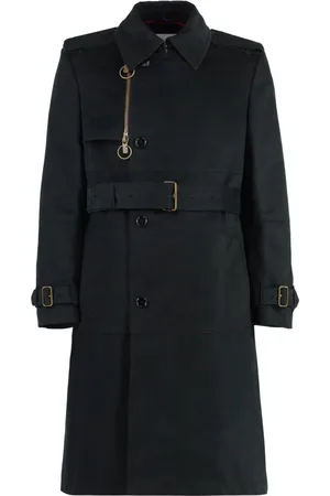 Burberry Frakke, Herre, Sort, L, Bomuld, Klassisk bomuldstrenchcoat