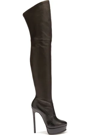 Casadei Sko, Dame, Sort, 35 EU, Læder, Over-the-Knee Støvler