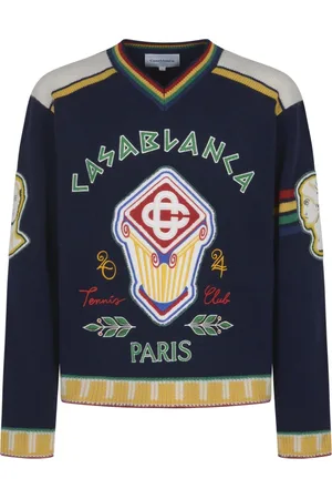 Casablanca Strik, Herre, Flerfarvet, XL, Uld, Fraternity Jumper Sweater