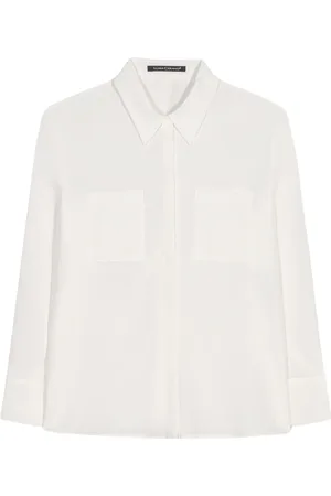 Luisa Cerano Bluser & Skjorter, Dame, Hvid, XL, Silkebluse