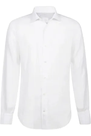ELEVENTY Skjorte, Herre, Hvid, L, Linen Skjorte