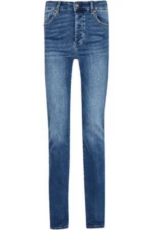 Liu Jo Jeans, Dame, Blå, W29, Denim, High Waist Straight Leg Denim Jeans