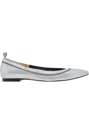 Carolina Herrera Sko, Dame, Grå, 38 EU, Læder, Læderballerinaer