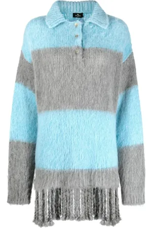 Etro Kjole, Dame, Blå, 2XS, Uld, Polo-Neck Sweater