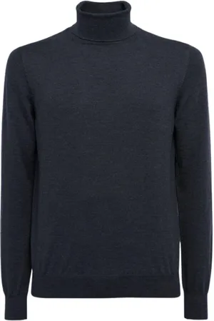 TAGLIATORE Strik, Herre, Blå, 3XL, Uld, Turtleneck