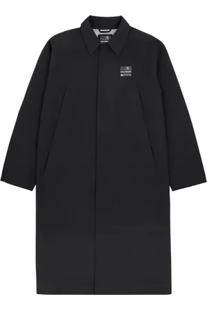Maison Margiela Frakke, Herre, Sort, L, Uld, Sort uldfrakke med klassisk krave