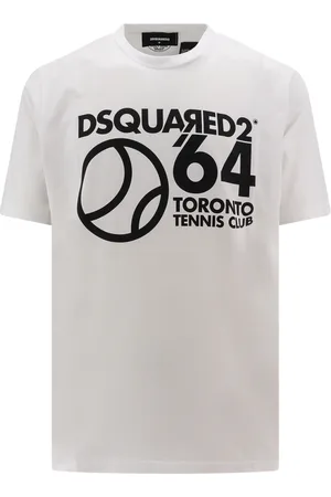 Dsquared2 Top, Herre, Hvid, XS, Bomuld, Crew-neck T-shirt