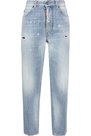 Dsquared2 Jeans, Dame, Blå, XS, Uld, Stilfulde Jeans med Løs Pasform
